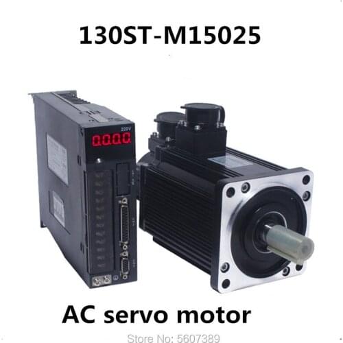 Aubalasti 3.8KW AC Servo Motor Driver 15N.M 2500RPM 130ST-M15025 AC Motor Matched Servo Motor Driver Complete Motor kits