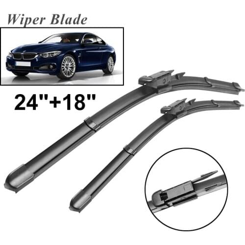 Okowiper RHD & LHD Front Wiper Blades For BMW 4 Series 2013 - 2017 Windshield Windscreen Front Window 24"+18"