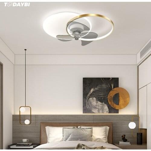 Modern LED Ceiling Fan Light Bedroom Dining Room Living Room Light Electric Fan Integrated Remote Control Ceiling Fan Light
