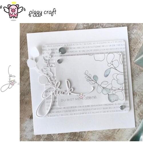 Piggy Craft metal cutting dies cut die mold German lucky letter Scrapbook paper craft album card punch knife art cutter die