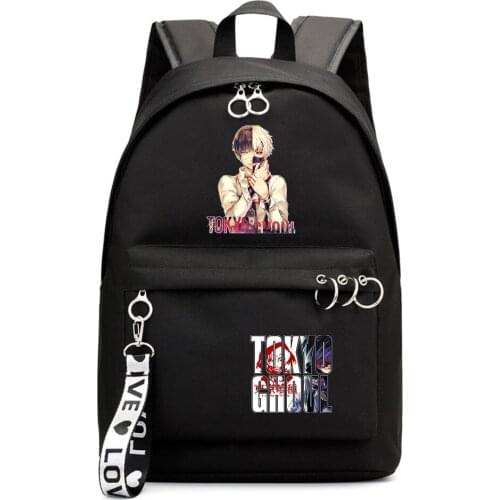 Tokyo Ghoul Rucksack Zipper Packsack Fashion Boys Girls Schoolbag Backpack Shoulders Laptop Bag Teenger Student Bookbag Gift