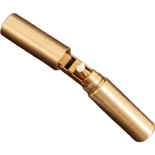 Vintage Brass Gasoline Lighter Mechanical Automatic Ejection Oil Lighter Retro Steam Punk Fluid Lighter