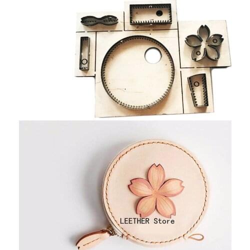 Japan Steel Blade Rule Die Cutter Leather Coin Bag coin purse Template DIY Leather Tool wallet Pattern Mould Leathercraft 110mm