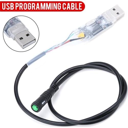 1pc 58.4 cm 5 Pin Car Auto USB Programming Cable For Electric Bikes eBike BAFANG BBS BBSHD Mid Motor Truck Tool Accessories