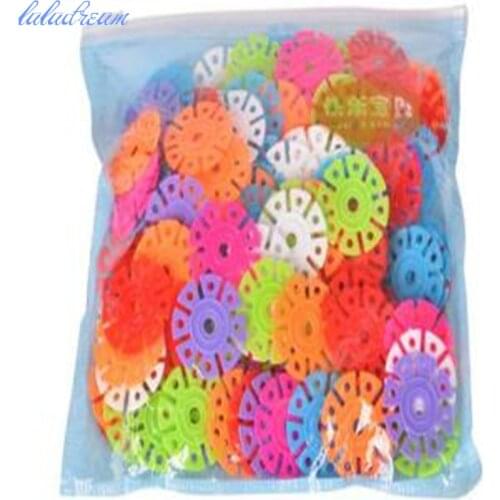 150pcs/lot Snow Snowflake Building Blocks Toy Bricks DIY Assembling Classic Toys Early Educational Learning Toys ABS