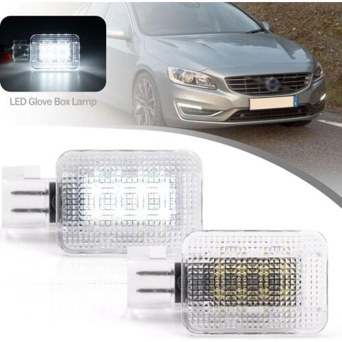 2Pcs Car Led Footwell Luggage Trunk Interior Light Glove Box Lamp Storage Compartment Lights For Volvo S60 XC60 C30 C70 V50 S40