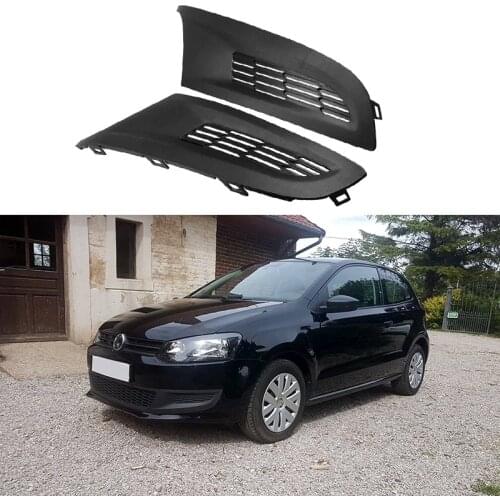 2Pcs Car Left Right Front Side Fog Light Grille Lamp Cover Replacement for Polo 2011-2013