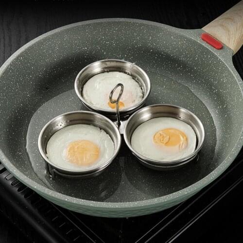 3 Pcs Steamed Eggs Mold Rack Non-stick Heat-resistant Stainless Steel Cooking Pan Mould Steamed Eggs Mold for Kitchen Gadget
