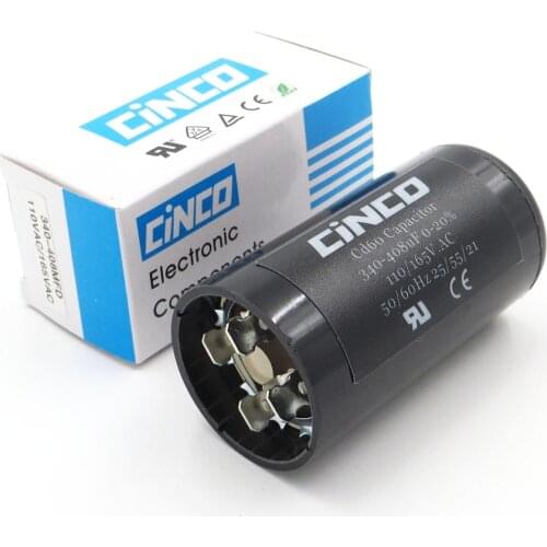 340-408uF 110V 125V 165V CD60 Motor Start Capacitors Motor Starting 340-408 mfd uf mf Compressor HVAC Electrolytic 110VAC 125VAC