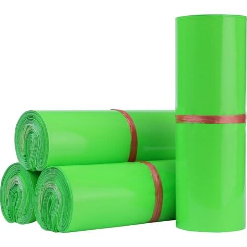 50Pcs/Lot Green Courier Bags New PE Storage Bag Waterproof Thick Envelope Mailer Postal Mailing Bags Frosted Self-Seal Adhesive