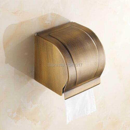Antique Black Oil Rubber Bronze Toilet Roll Paper Holder European Classic Bathroom Tissue Box Waterproof Wall Mount ZR2326