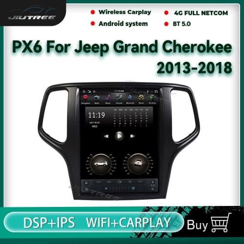 2 Din PX6 Android Car Radio For Jeep Grand Cherokee 2013-2018 Car Monitor Auto Stereo Multimedia Player GPS Navigation Head Unit