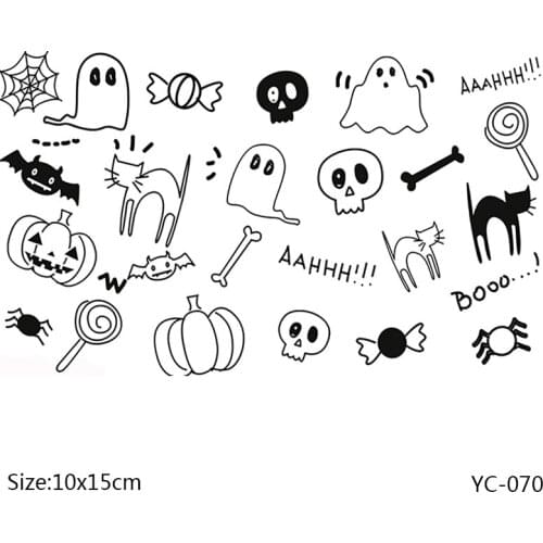 AZSG Halloween Illustration Clear Stamps/Seals For DIY Scrapbooking/Card Making/Album Decorative Silicone Stamp Crafts