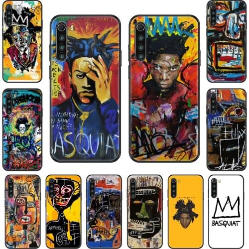 Jean Michel Basquiat Phone case For Xiaomi Redmi Note S2 4 5 6 7 8 A S X Plus Pro black luxury waterproof painting shell art