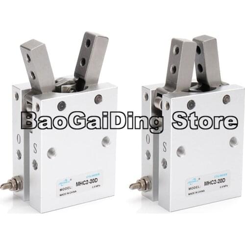 For Mask Machine Double Acting Air Gripper Cylinder MHC2-10D MHC2-16D MHC2-20D MHC2-25D Pneumatic Finger Cylinder