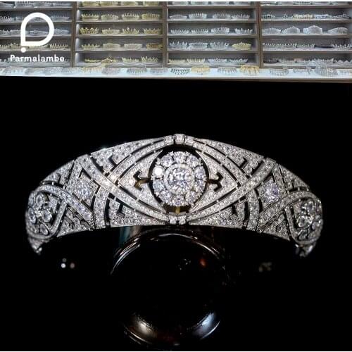 Elegant CZ Queen Crowns European Royal Princess Wedding Bridal Tiara And Crown Selection Hair Accessories Party Headpieces