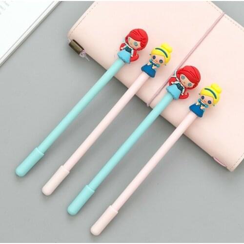 Ellen Brook 1 Piece Kawaii Cute Cartoon Sweet Princess School Office Supplies Stationery Gel Pen Creative Gift Black Ink