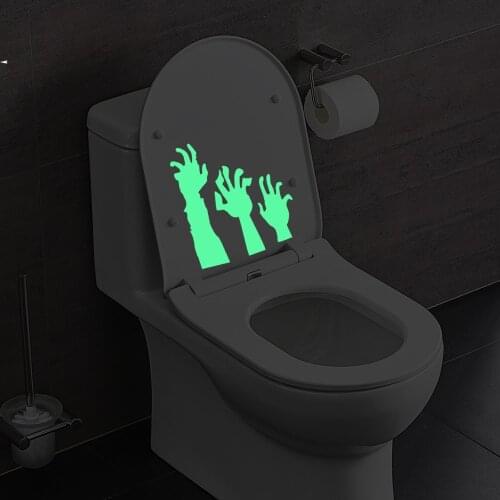Noctilucence Five Hands Wall Sticker For Closestool Bedroom Halloween Decoration Glow in the Dark Peel & Stick Vinly Wall Decals