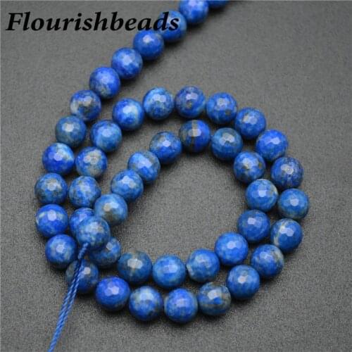 3~10mm Faceted Natural Blue Lapis Lazuli Round Stone Loose Beads Jewelry Making 1 Strand