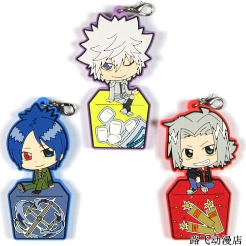 HITMAN REBORN Original Japanese anime figure rubber Silicone sweet smell mobile phone charms keychain strap