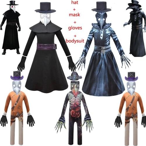 Scp Foundation Cartoon Halloween Easter Cosplay Costumes Horror Funny Steampunk Plague Doctor Bird Clothing for Kids Boy