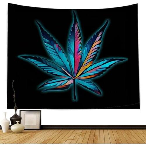 Colorful Maple Leaf Tapestry Carpet Wall Hanging Home Decorative 3D Painting Printed Bedroom Home Decor Wall Tapestries