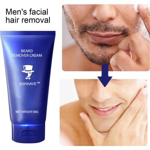 60ml Men Beard Hair Removal Cream Body Hair Removal Cream Facial Pubic Beard Depilatory Paste Mild Non-irritating TSLM1