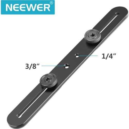 Neewer 11 inches/27.5cm Dual Flash Bracket Tripod Mount for 1/4 inches Screw Camera Studio Video Light Stand External Speedlite