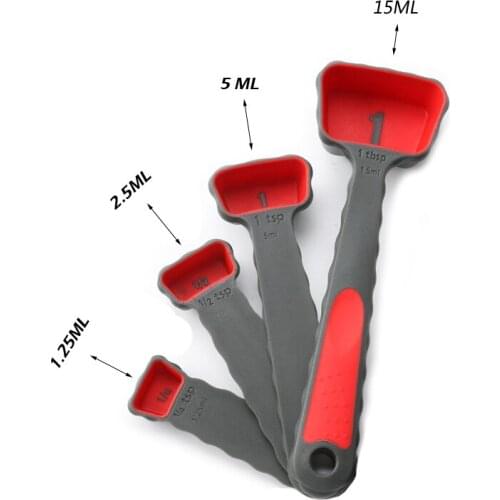 1.25/2.5/5/15ml Measuring Spoon Tea Scoop Teaspoon Baking Cooking Kitchen Tool 4PCS measuring Teaspoon 35
