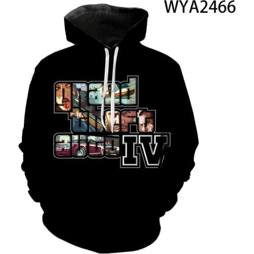 New Hoodies Grand Theft Auto 4 Men Women Children Sweatshirts 3D Printed Boy Girl Streetwear Fashion Casual Hooded Pullover Coat