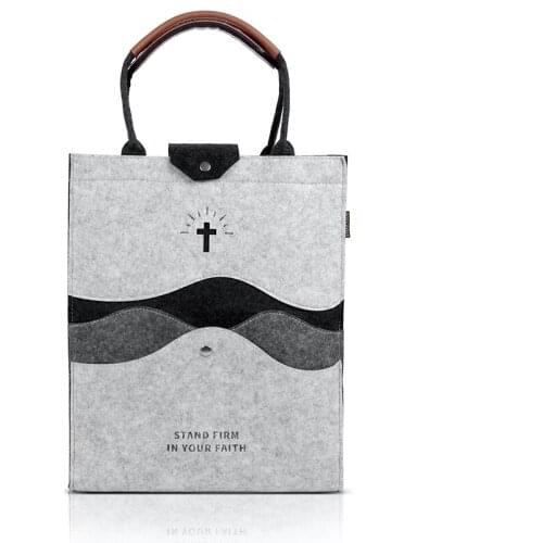 Original Hollow Cross Felt Bag Shoulder Fashion Handbag Friendly Shopping Bag Hand Carry Christian Gift Bag