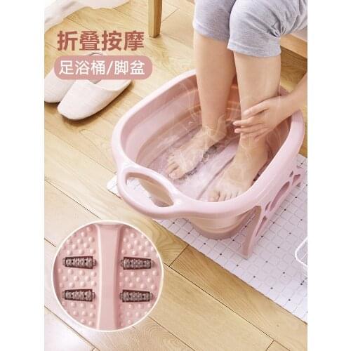 Portable Folding Large Foot Spa athtub Household Plastic Heightening Massage Foot Bucket