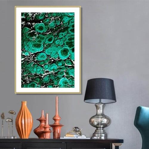 Entryway Restaurant Abstract Scenery Leaves River Canvas Painting Sofa Wall Frameless Picture Poster Living Room Home Decoration