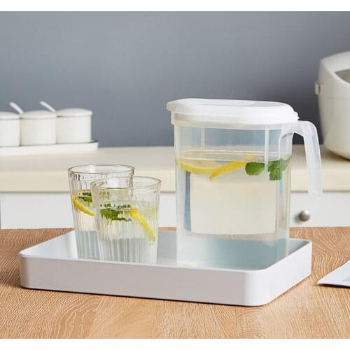 1.8L Transparent Cold Water Bottle Jar Kettle Large Capacity Heat Resistant Teapot Flower Tea Set With Filter Office Home Tool