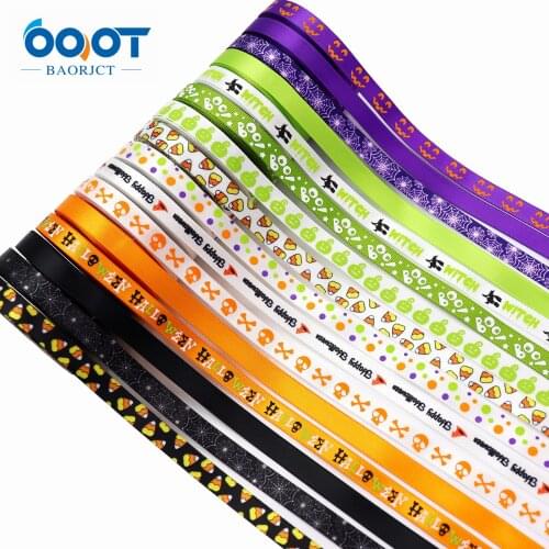 Size 5 New Product Halloween Ribbon Gift Decoration Ribbon Holiday Handmade DIY Decoration Ribbon Factory Customization