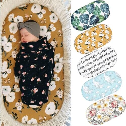 Baby cradle Removable cover cradle bed sheet table changing cover Moses Basket Bed Baby Crib Care Pad Covers Print Fitted Sheet