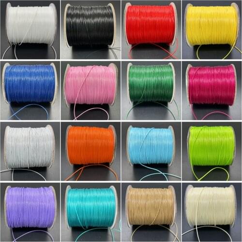 NEW 0.5/0.8/1.0/1.5mm Waxed Cotton Cord Thread String Strap Necklace Rope for Jewelry Making for Shamballa Bracelet