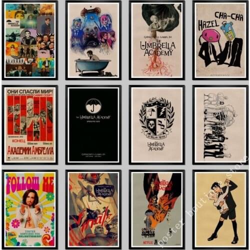 TV Comedy The Umbrella Academy retro posters kraft wall paper High Quality Painting For Home Decor wall stickers