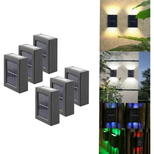 Outdoor Solar Lamps Solar Garden Wall Lamp Light Up and Down Garden Decorative Wall Lamp Street Lamps Home Stair Lamp