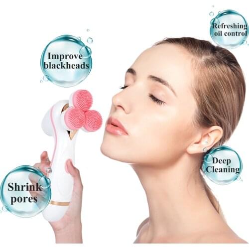 Waterproof Facial Cleaning Brushes Face Rotating Brush Set Facial Spa Beauty Deep Cleansing Face Cleaner Blackhead Skin Care