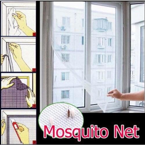 1/2pcs DIY Fly Mosquito Window Screens Insect Window Net Mesh Indoor Bug Mosquito Net Easy To Fit with Tape Home Textile
