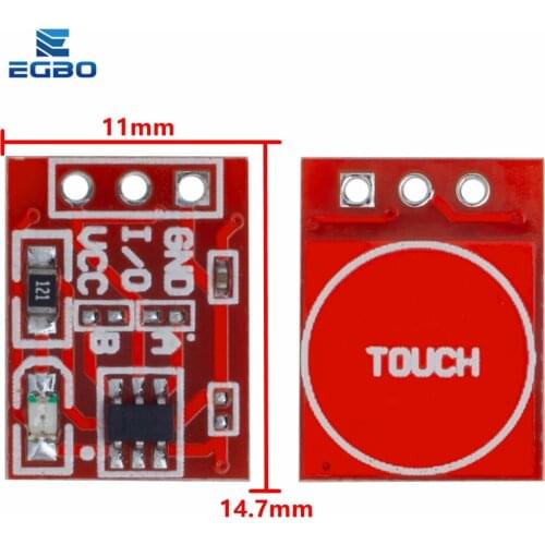 1PCS EGBO NEW TTP223 Touch button Module Capacitor type Single Channel Self Locking Touch switch sensor buttons