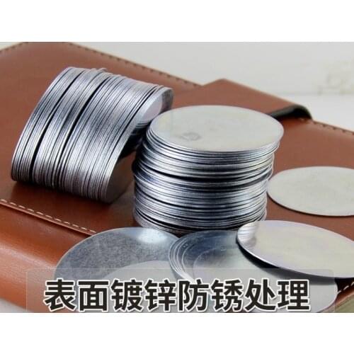 100pcs 25x0.5mm Galvanized Ultra Thin Anti Rust DIY Fixed Hand Piece Sheet Pads