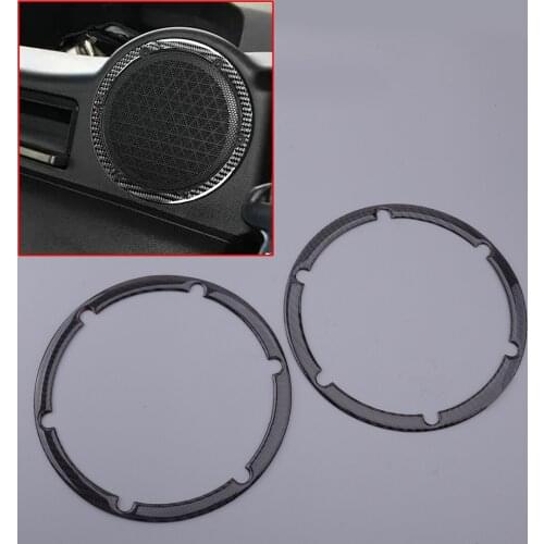2Pcs Car Rear Audio Speaker Ring Trim Cover Carbon Fiber Fit for Nissan 350Z 2003 2004 2005 2006 2007 2008 2009