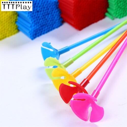 20 Sets/lot 40cm Latex Balloon Stick White PVC Rods Balloons Holder Sticks with Cup Party Supplies Party Decoration Accessories