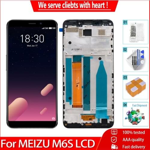 5.7'' Original LCD Digitizer For MEIZU M6S M712H M712Q LCD Display + Touch Screen With Frame Assembly ReplacementFor M6s Mblu S6