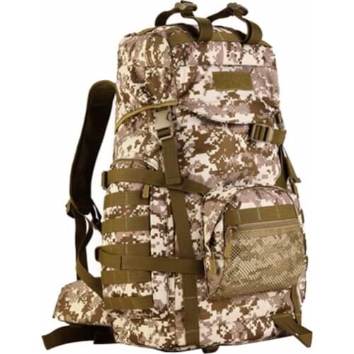 60L Men Women Outdoor Travel Hiking Climbing Large Capacity Waterproof Nylon Backpack Luggage Bag Packs Military Army Rucksacks