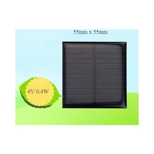 ALLMEJORES Solar panel 6V 0.4W mini epoxy solar panel battery diy solar kits 45mm x45mm 5pcs/Lot