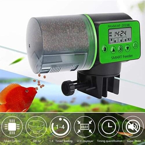 Automatic Fish Feeder Aquarium Digital Fish Tank Electrical Plastic Timer Feeder Food Feeding Dispenser Tool