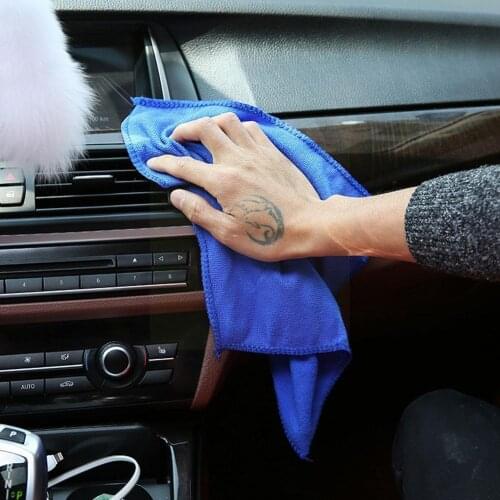 Car Towel Microfiber Car Cleaning Towel Car Cleaning Small Washing Cleaning Towel 30*30 Blue Towel Car Square Absorbent Q4C0